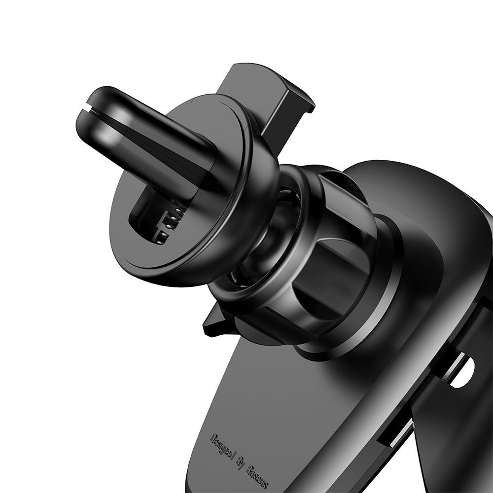 Suport telefon auto Baseus Auto Gravity, negru, prindere la sistemul de ventilatie