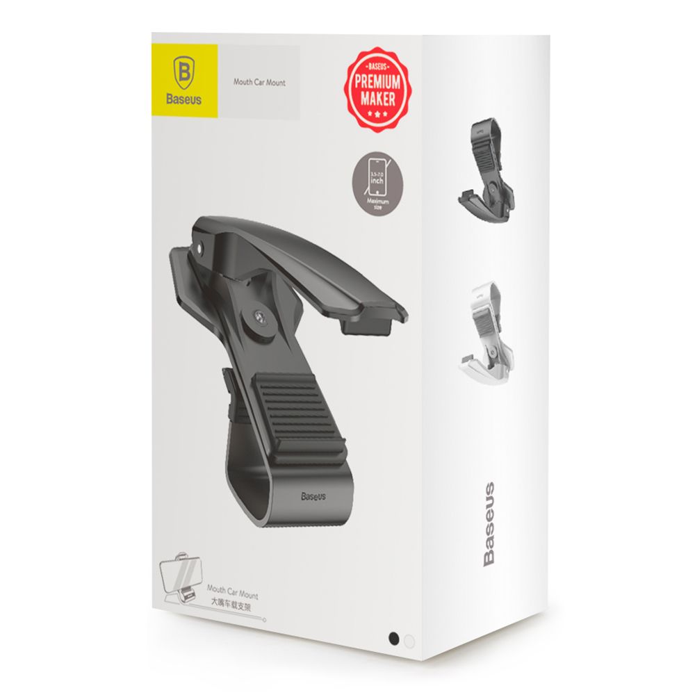Suport telefon auto Baseus Auto Mouth Bracket, negru, prindere cu clips de bord
