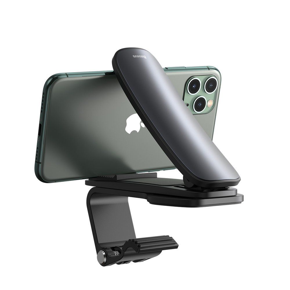 Suport telefon auto Baseus Auto Big Mouth Pro, negru, prindere cu clips de bord