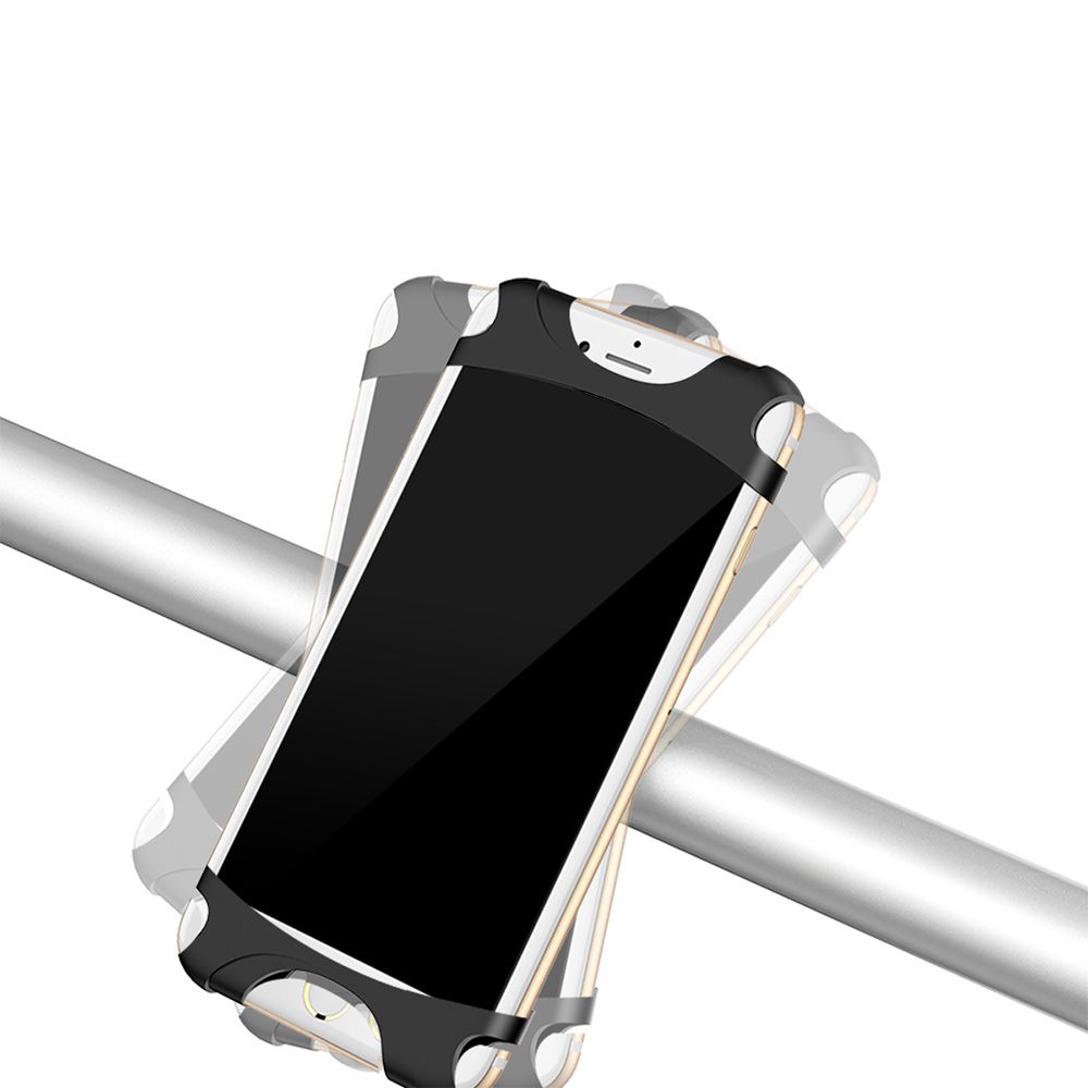 Suport telefon pentru bicicleta Baseus SUMIR-BY01, negru, aluminiu si silicon