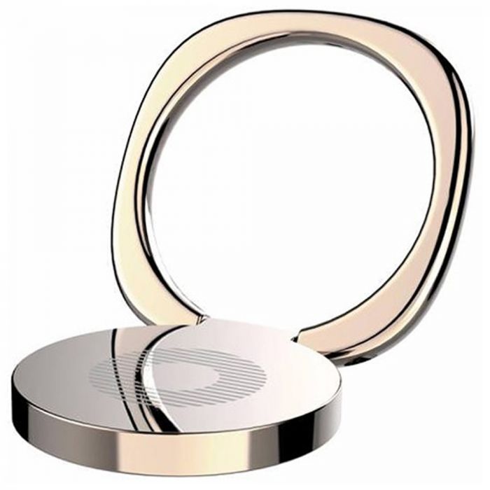 Suport telefon tip inel Baseus Ring Privity, auriu, aplicare cu adeziv 3M, aliaj zinc