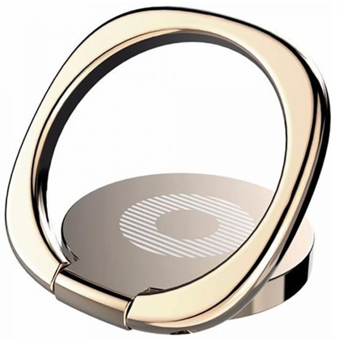 Suport telefon tip inel Baseus Ring Privity, auriu, aplicare cu adeziv 3M, aliaj zinc
