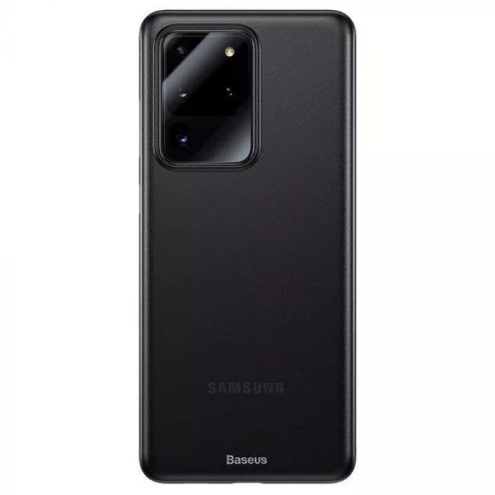 Husa telefon Samsung Galaxy S20 Ultra Baseus Wing Transparent, negru