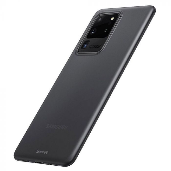 Husa telefon Samsung Galaxy S20 Ultra Baseus Wing Transparent, negru