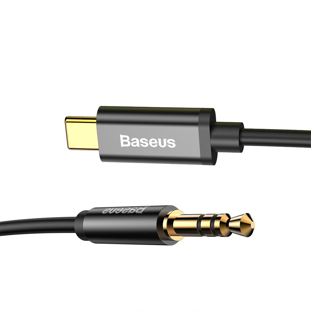 Cablu audio Type-C la Jack 3.5mm Baseus Yiven, negru, 1.2m