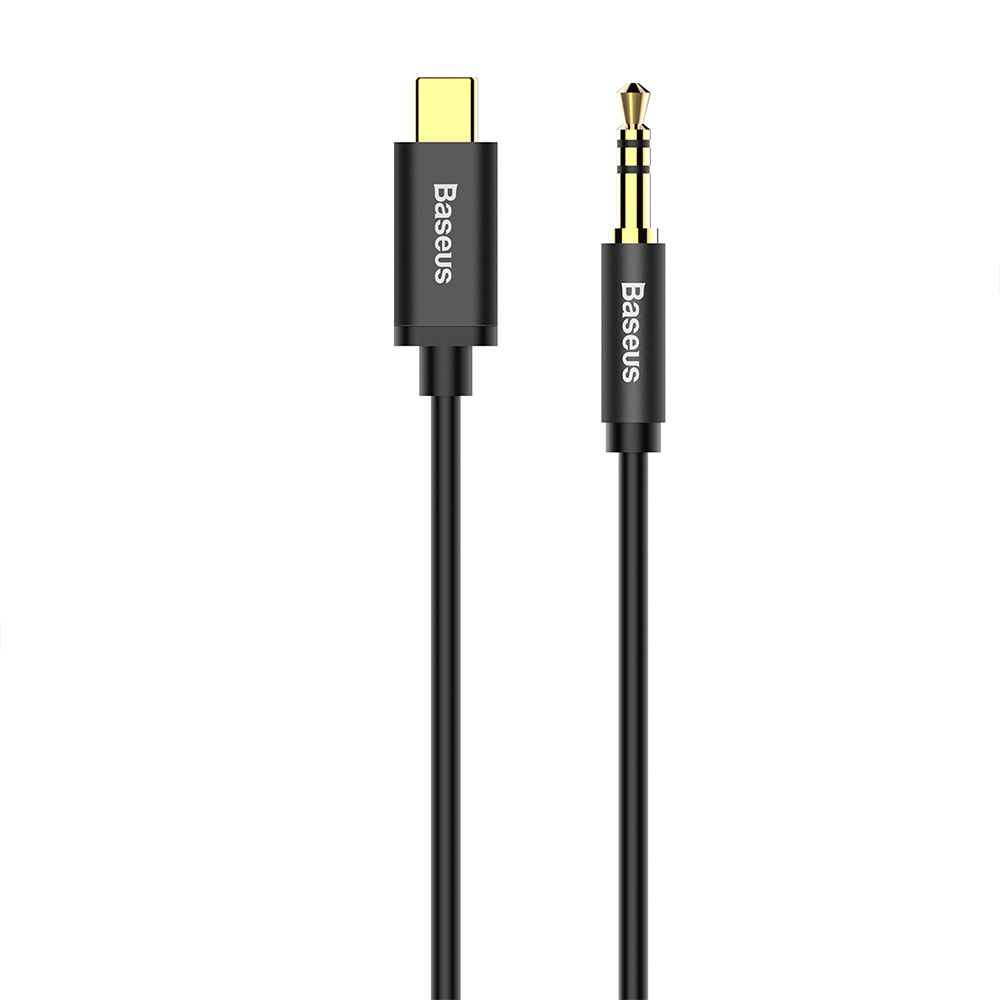 Cablu audio Type-C la Jack 3.5mm Baseus Yiven, negru, 1.2m