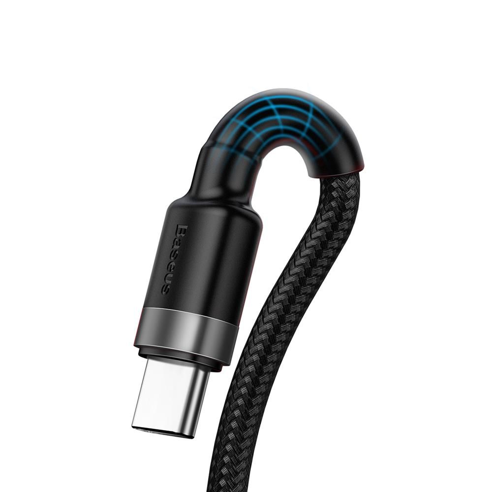 Cablu de date si incarcare Type-C Baseus Cafule HW Quick Charging, gri si negru, 1m, 40W, 5A