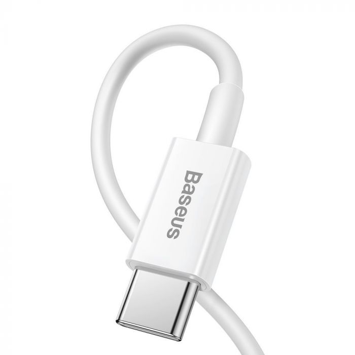 Cablu de date si incarcare Fast Charging Type-C la Lightning PD Baseus Superior Series 20W, alb, 1m