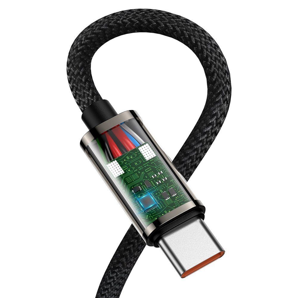 Cablu de date si incarcare Type-C la Type-C Baseus Legend Series Elbow Fast Charging, negru, 100W, 5A, 1 m