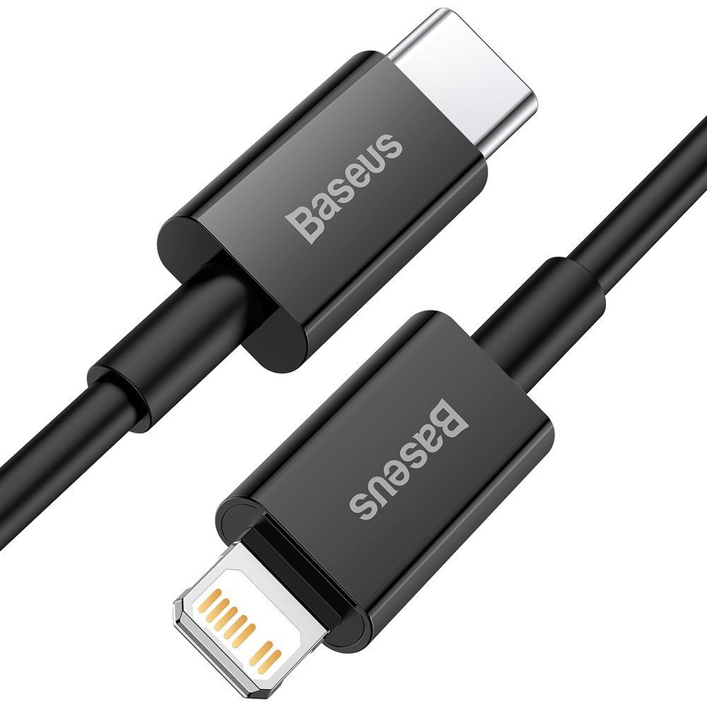 Cablu de date si incarcare Type-C la Lightning PD Baseus Superior Series, negru, 1m, 20W, PD