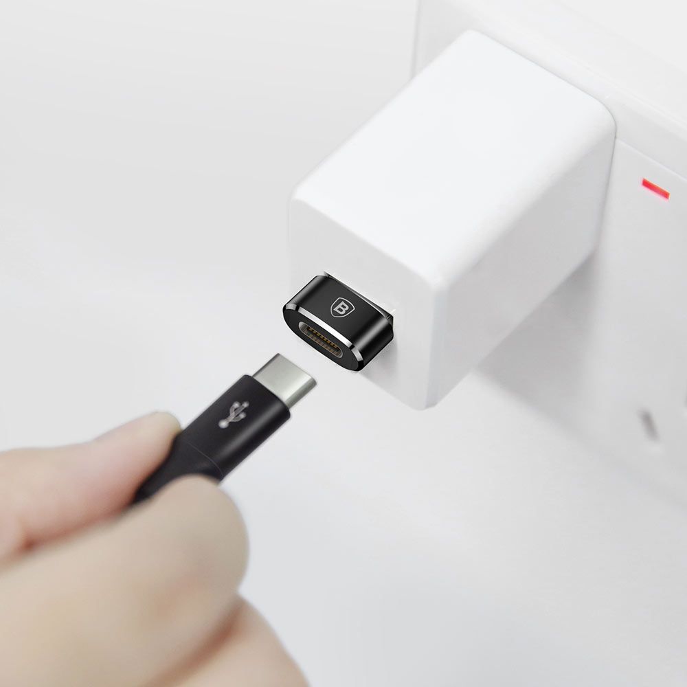 Adaptor incarcare, date USB 3.0 la Type-C Baseus OTG Mini, negru