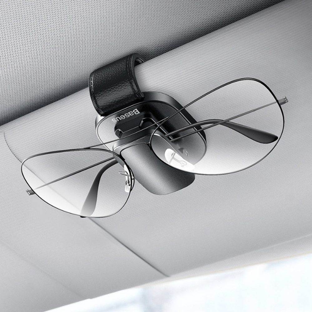 Clema auto pentru ochelari Baseus Platinum, negru, metal si ABS