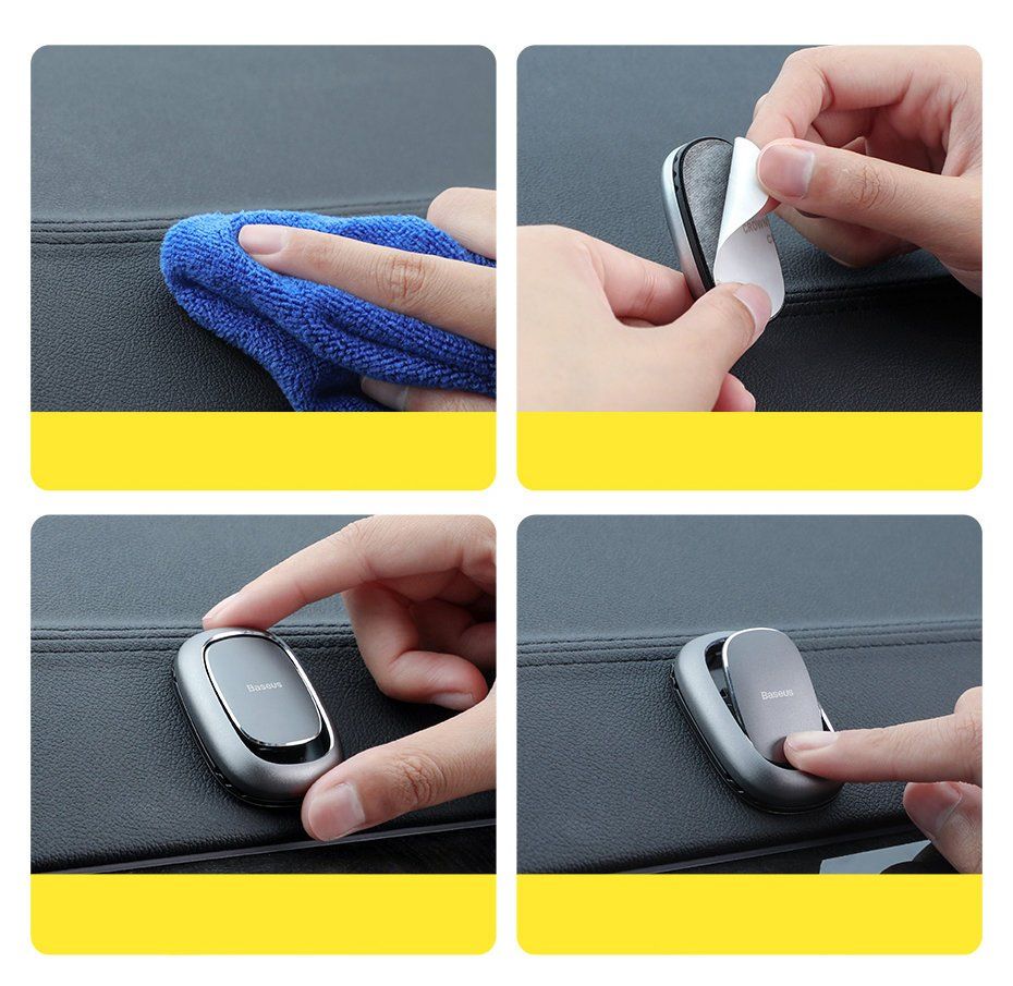 Carlig autoadeziv pentru bagaje Baseus Auto Beetle, 62.5 x 36.5 x 10 mm
