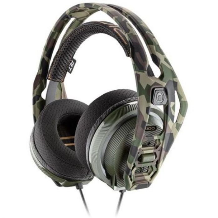 Casti gaming Plantronics RIG 400HX Jack 3.5mm Forest Camo, Over-Ear, cu microfon si cu fir 1.3 m