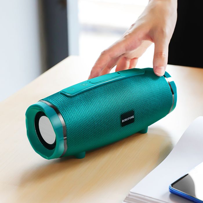 Boxa portabila Borofone BR3 Rich Sound Bluetooth, turcoaz, 188 x 80 x 83.5 mm