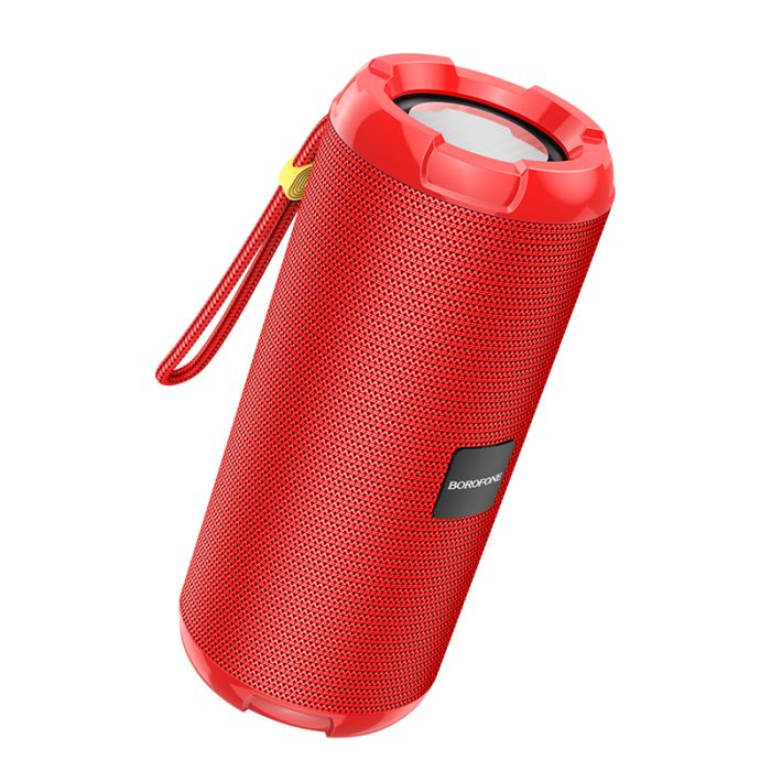 Boxa portabila Borofone BR15 Smart Bluetooth, rosu, suport Bluetooth, FM, TF, USB, AUX, TWS
