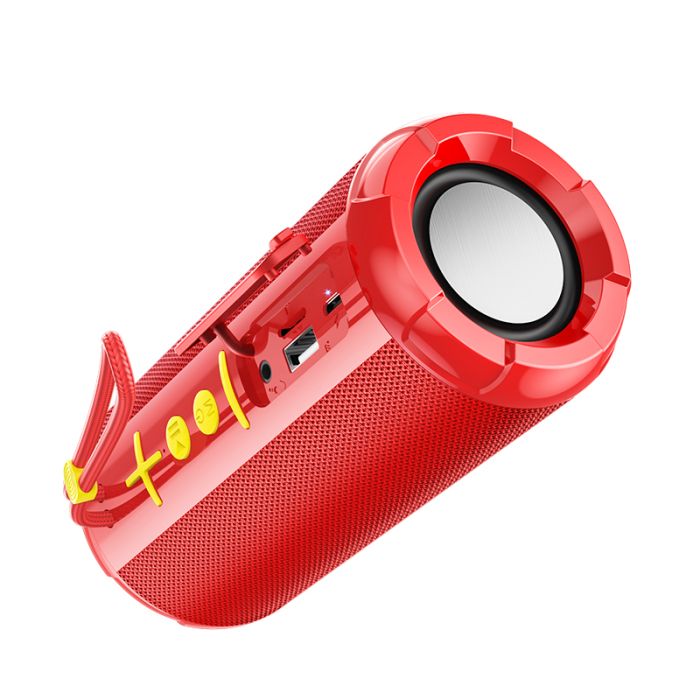 Boxa portabila Borofone BR15 Smart Bluetooth, rosu, suport Bluetooth, FM, TF, USB, AUX, TWS