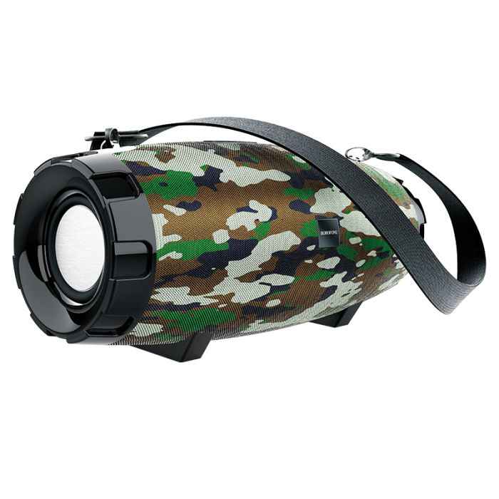Boxa portabila Borofone BR14 Coolant Bluetooth, verde camuflaj, suport Bluetooth, FM, TF, USB, AUX, TWS