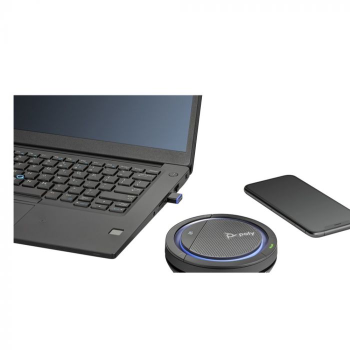 Sistem de conferinta portabil USB-C Plantronics Calisto 5300, audio full-duplex 360 grade