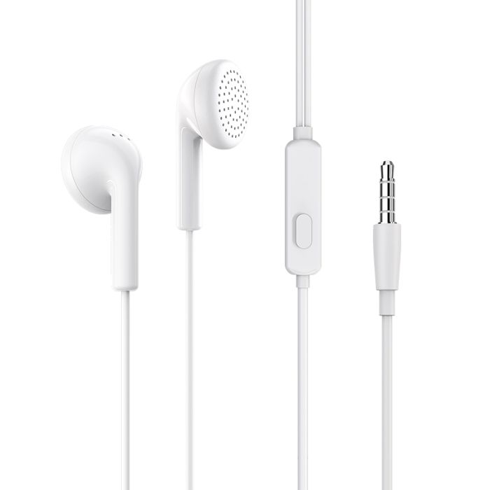 Casti audio in-ear Borofone BM40 Sage cu microfon, Jack 3.5mm, alb