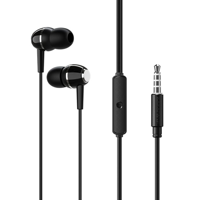 Casti audio in-ear Borofone BM36 Acura cu microfon, Jack 3.5mm, negru