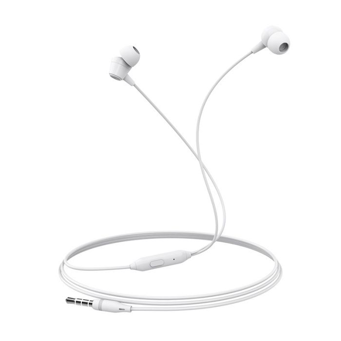 Casti audio in-ear Borofone BM20 DasMelody cu microfon, Jack 3.5mm, alb
