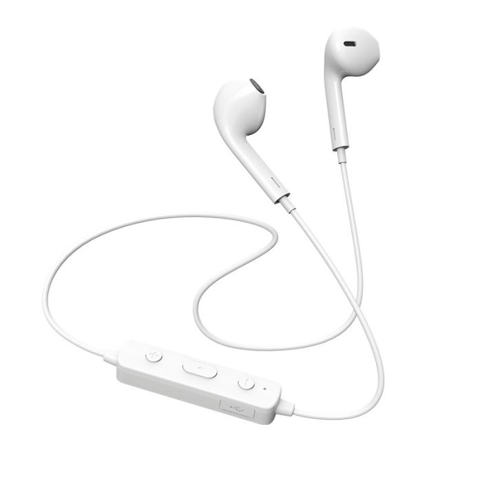Casti audio in-ear, sport, Borofone BE22 Free Run, Bluetooth, alb