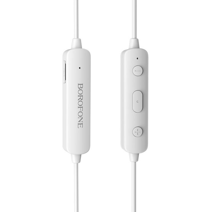 Casti audio in-ear, sport, Borofone BE22 Free Run, Bluetooth, alb