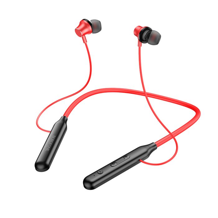 Casti audio in-ear, sport, Borofone BE56 Sports, Bluetooth, rosu