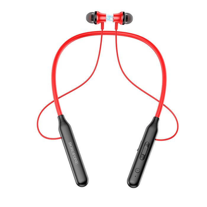 Casti audio in-ear, sport, Borofone BE56 Sports, Bluetooth, rosu