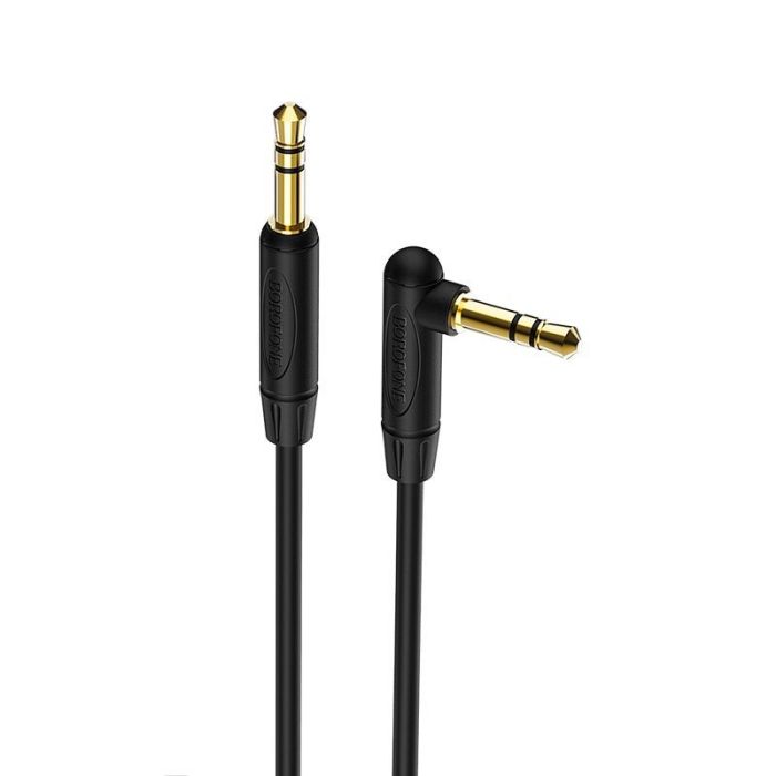 Cablu audio Borofone BL4 Jack 3.5mm la Jack 3.5mm, 2 m, negru