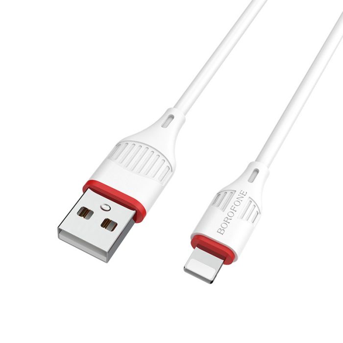 Cablu de date si incarcare Borofone BX17 Enjoy USB la Lightning, 1 m, alb