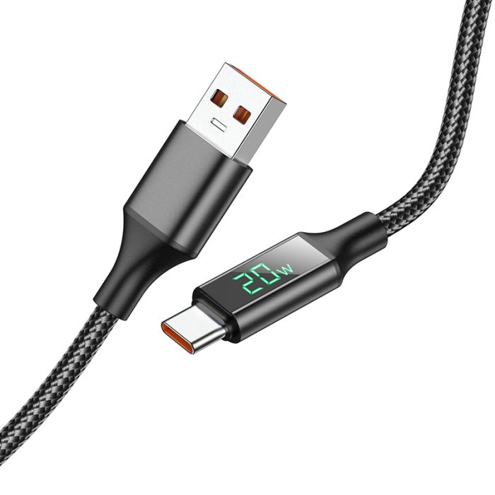 Cablu de date si incarcare Borofone BU32 Exclusive USB la Type-C, 1.2 m, negru, impletitura textila