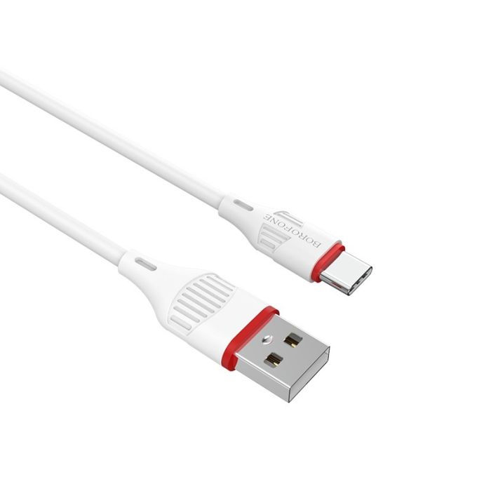 Cablu de date si incarcare Borofone BX17 Enjoy USB la Type-C, 1 m, alb