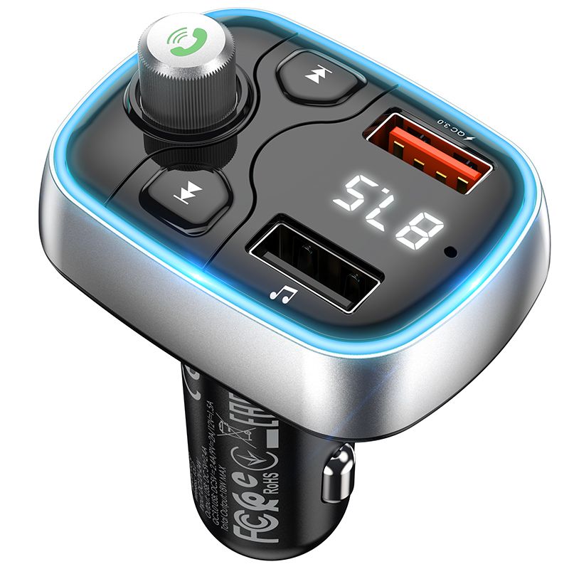 Modulator FM Borofone BC32 Sunlight Dual USB, Bluetooth, MP3, 2.4A, microSD, negru