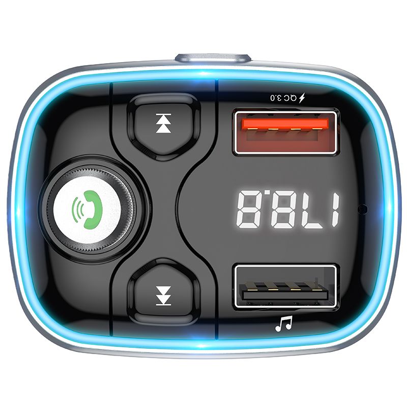 Modulator FM Borofone BC32 Sunlight Dual USB, Bluetooth, MP3, 2.4A, microSD, negru