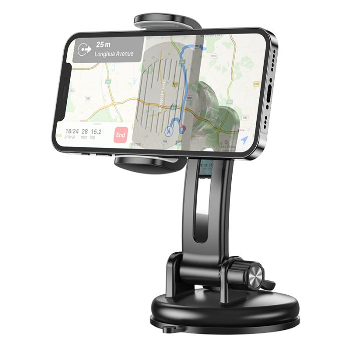 Suport telefon auto Borofone BH62 Bora Negru, 4.5-7 inch, prindere de bord sau parbriz