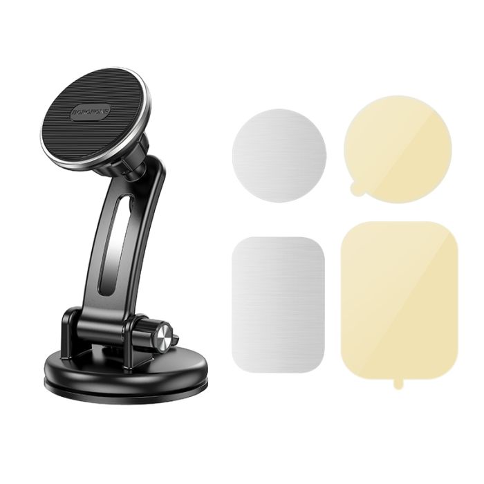 Suport telefon auto Borofone BH64 Graceful Magnetic Negru, 4.7-7 inch, prindere de bord sau parbriz