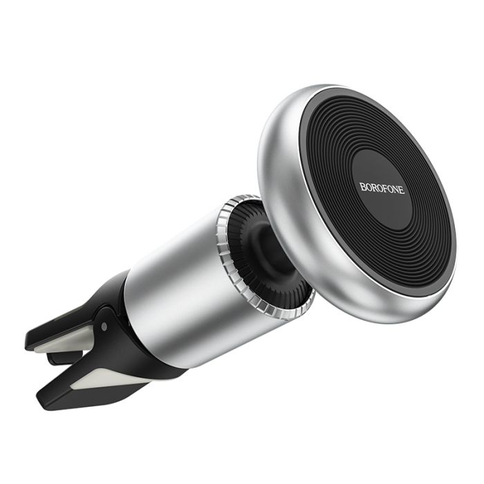Suport telefon auto Borofone BH47 Cool Move Magnetic Argintiu cu sistem de prindere la ventilatie