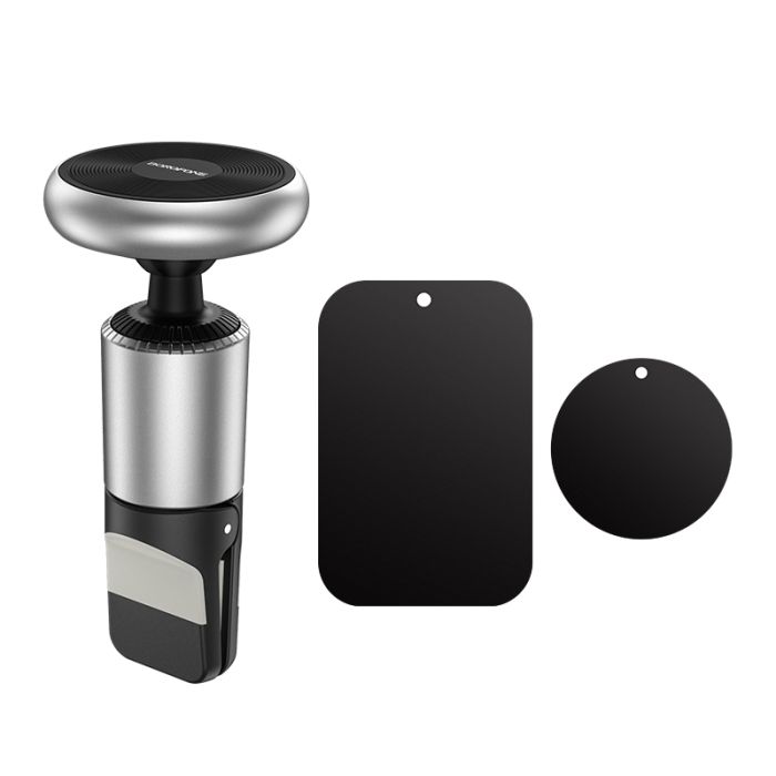 Suport telefon auto Borofone BH47 Cool Move Magnetic Argintiu cu sistem de prindere la ventilatie