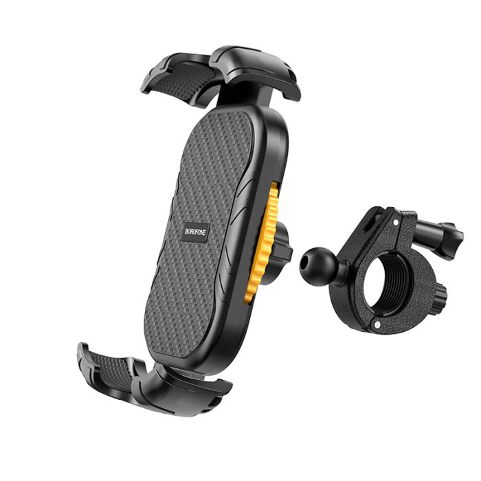 Suport telefon pentru bicicleta Borofone BH59 Flyover Negru cu prindere ghidon, 125-175 mm