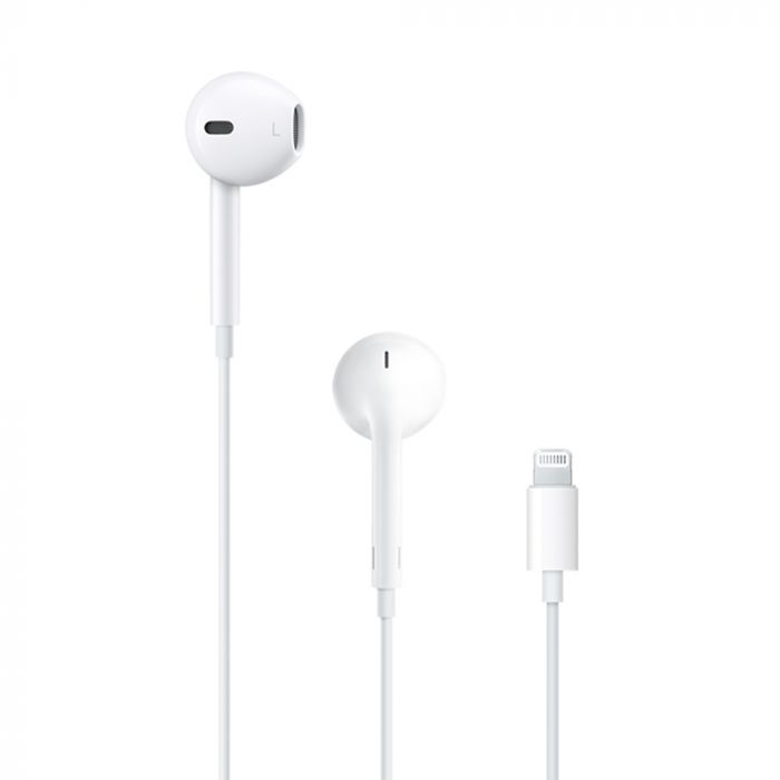 Casti audio in-ear Original Apple Earpods cu conector Lightning, alb