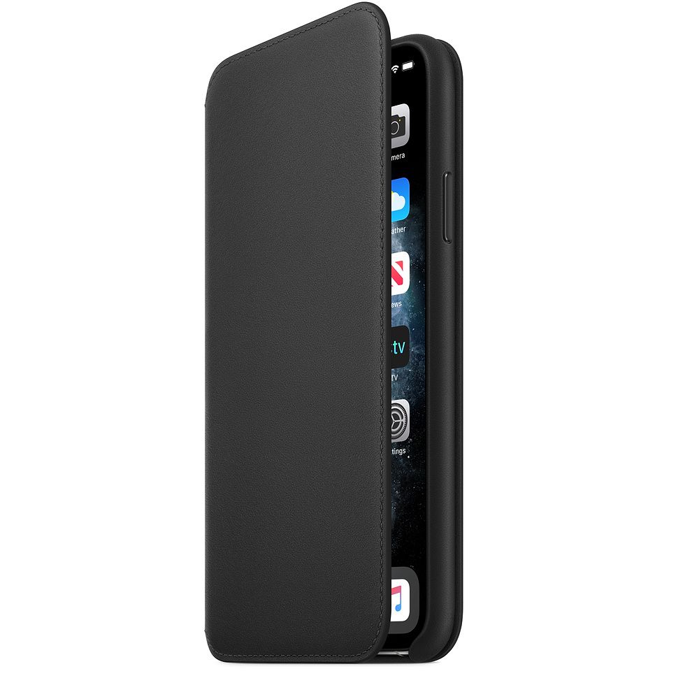 Husa telefon originala Apple iPhone 11 Pro Max Leather Folio, negru
