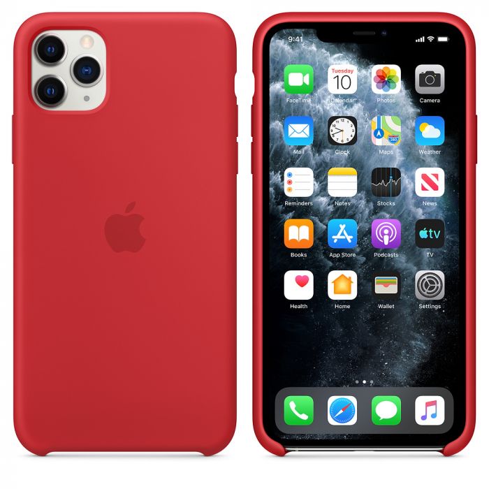 Husa telefon originala Apple iPhone 11 Pro Max Silicon, rosu