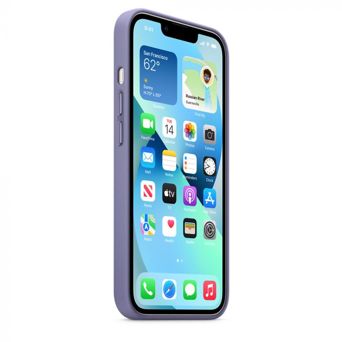 Husa telefon originala Apple iPhone 13 Leather, MagSafe, Wisteria, violet