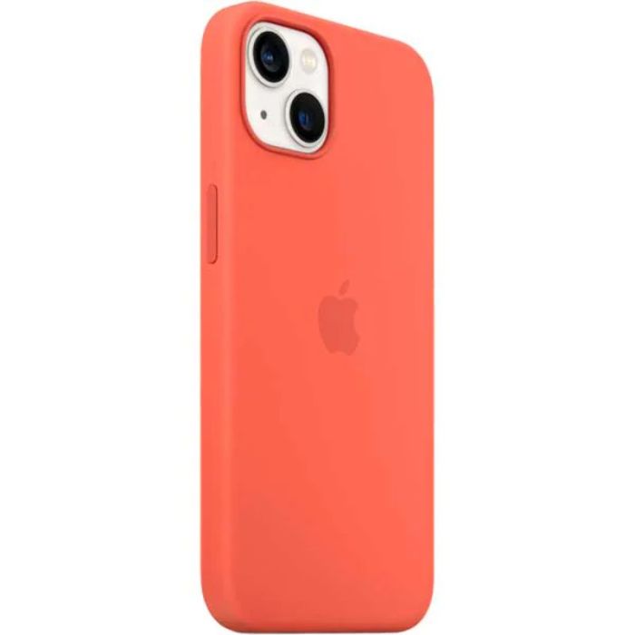 Husa telefon originala Apple iPhone 13 Silicon, MagSafe, Nectarine, portocaliu