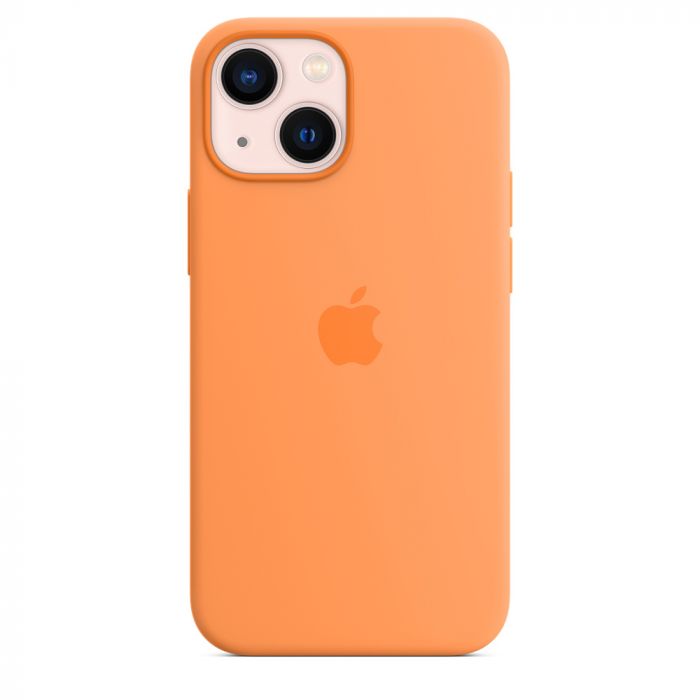 Husa telefon originala Apple iPhone 13 Mini Silicon, MagSafe, Marigold, portocaliu