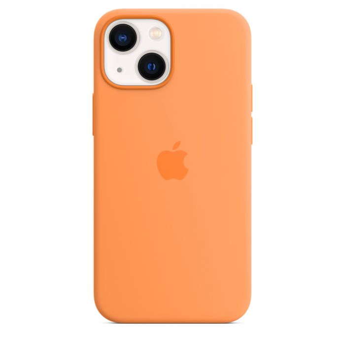 Husa telefon originala Apple iPhone 13 Mini Silicon, MagSafe, Marigold, portocaliu