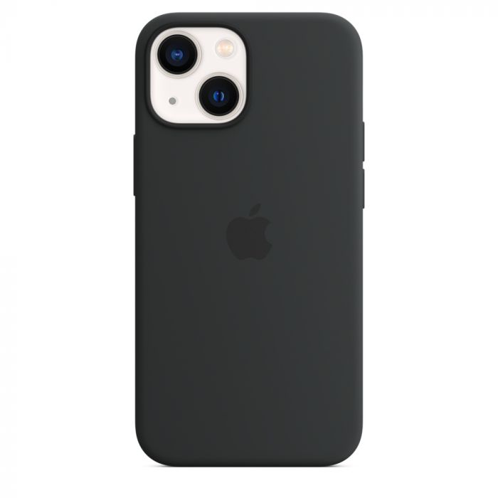 Husa telefon originala Apple iPhone 13 Mini Silicon, MagSafe, Midnight, negru