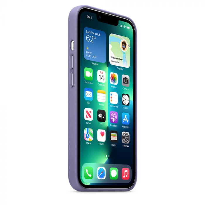 Husa telefon originala Apple iPhone 13 Pro Max Leather, MagSafe, Wisteria, violet